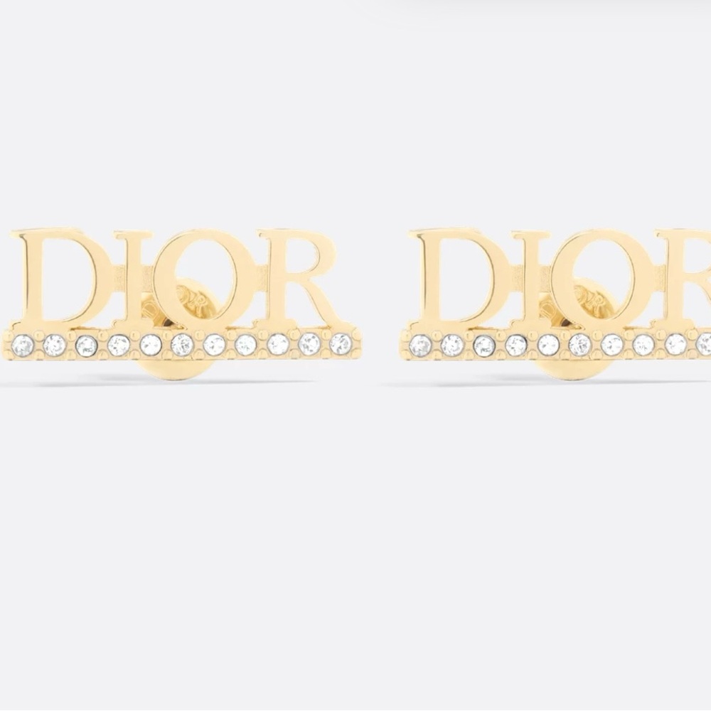 Dior Gold and Silver Crystal Earrings